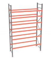Стеллаж палетный ДиКом СП 5000х2250х1000 с 6 ярусами до 2000 кг / до 1000 кг на паллет П-70