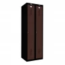 Шкаф металлический для раздевалки черный с коричневым