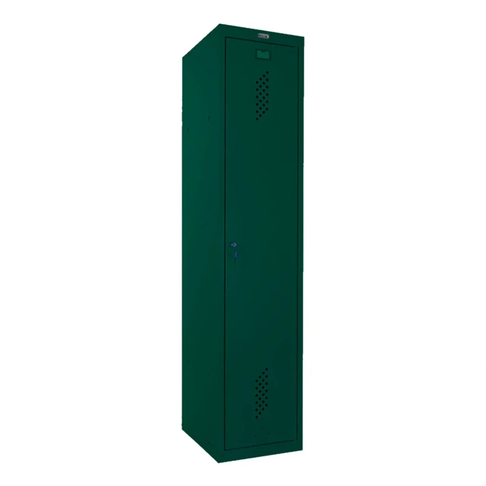 Шкаф металлический односекционный темно-зеленый