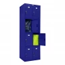 Шкаф металлический с дверцами и замком синий