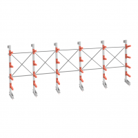 Стеллаж консольный СТ-062 2450х7660х830 4 яруса односторонний