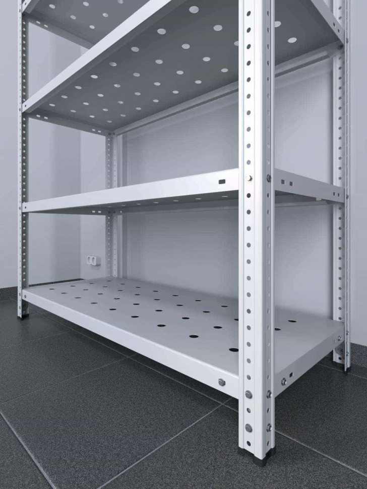 Стеллаж ТС Лайт 2000х1000х300 с 6 перфорированными полками Стеллаж ТС Лайт 2000х1000х300 с 6 перфорированными полками