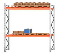 Стеллаж паллетный Лайт 3500х2700х1100 2 яруса Р70.1.5Б90.2