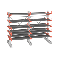 Стеллаж консольный СТ-062 2450х3160х1400 5 ярусов +ОН двухсторонний