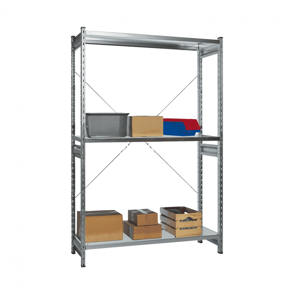 Стеллаж СТ-031 цинк 2067х1000х500 3 полки до 200 кг