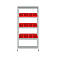 Стеллаж СТ-012 2000х1000х400 с 3 наклонными полками