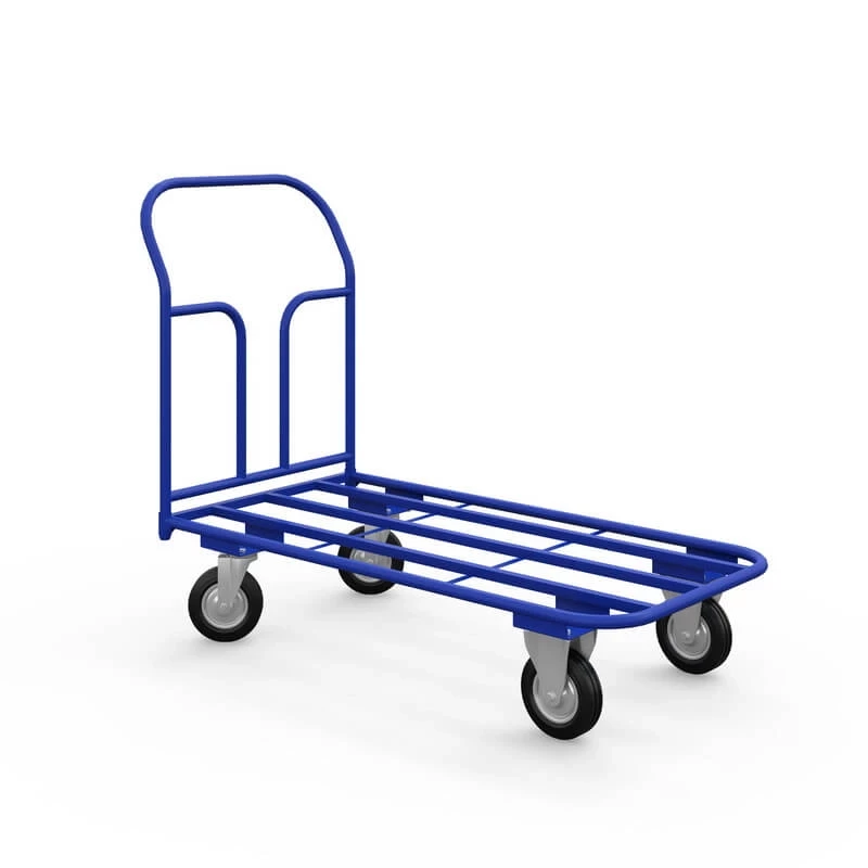 Тележка платформенная каркасная ТК 3 (г/п 550 кг, 1000x600 мм, колеса черная резина 200 мм) Тележка платформенная каркасная ТК 3 (г/п 550 кг, 1000x600 мм, колеса черная резина 200 мм)