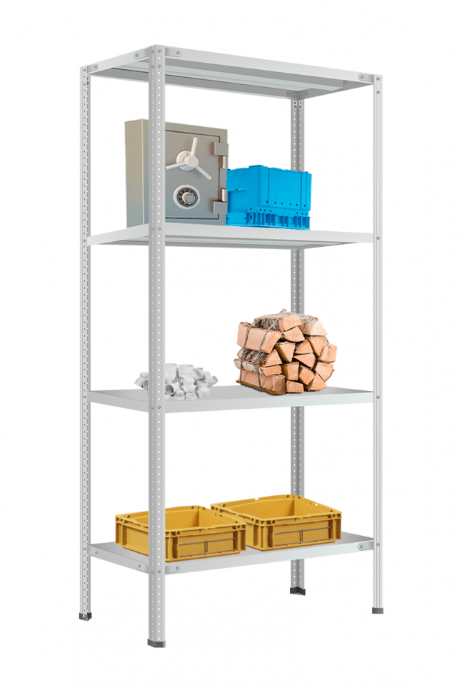 Стеллаж МС-900 2500х1000х400 мм 4 полки Стеллаж МС-900 2500х1000х400 мм 4 полки