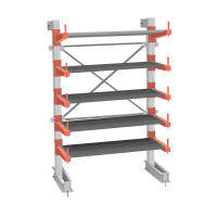 Стеллаж консольный СТ-062 2450х1660х830 5 ярусов +ОН односторонний