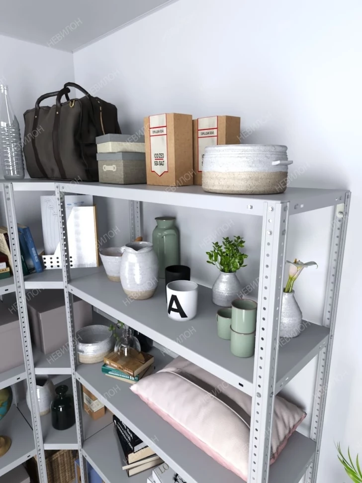 Стеллаж угловой МС 1800х1800х1800/600 мм 5 ярусов