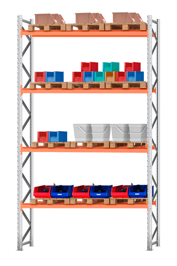Стеллаж паллетный 6000х2700х1100 4 яруса (Р100.1.5Б120.2)