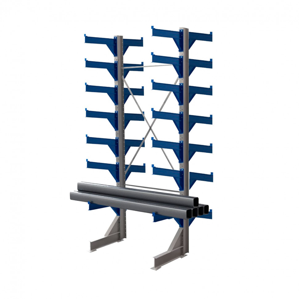 Стеллаж консольный двухсторонний КТр 4000х1740х2600 (1200) 7 ярусов