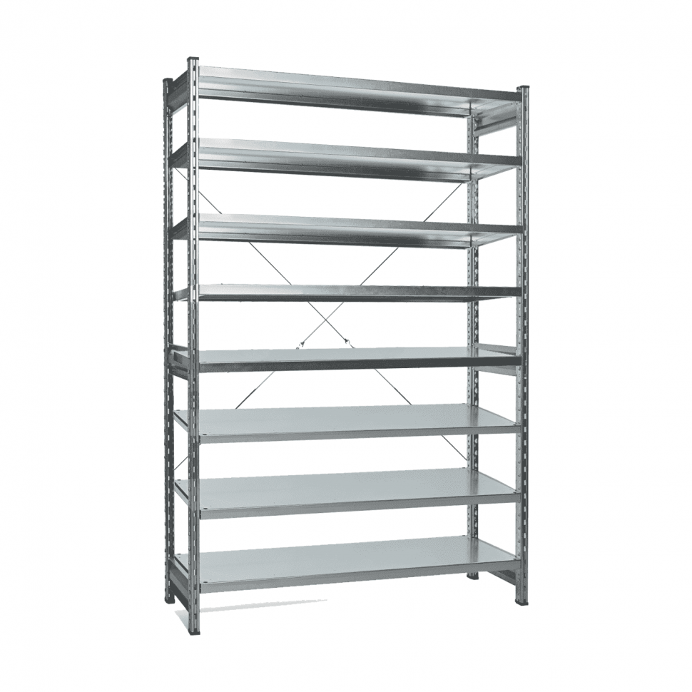 Стеллаж СТ-031 цинк 2279х1000х800 8 полок до 300 кг