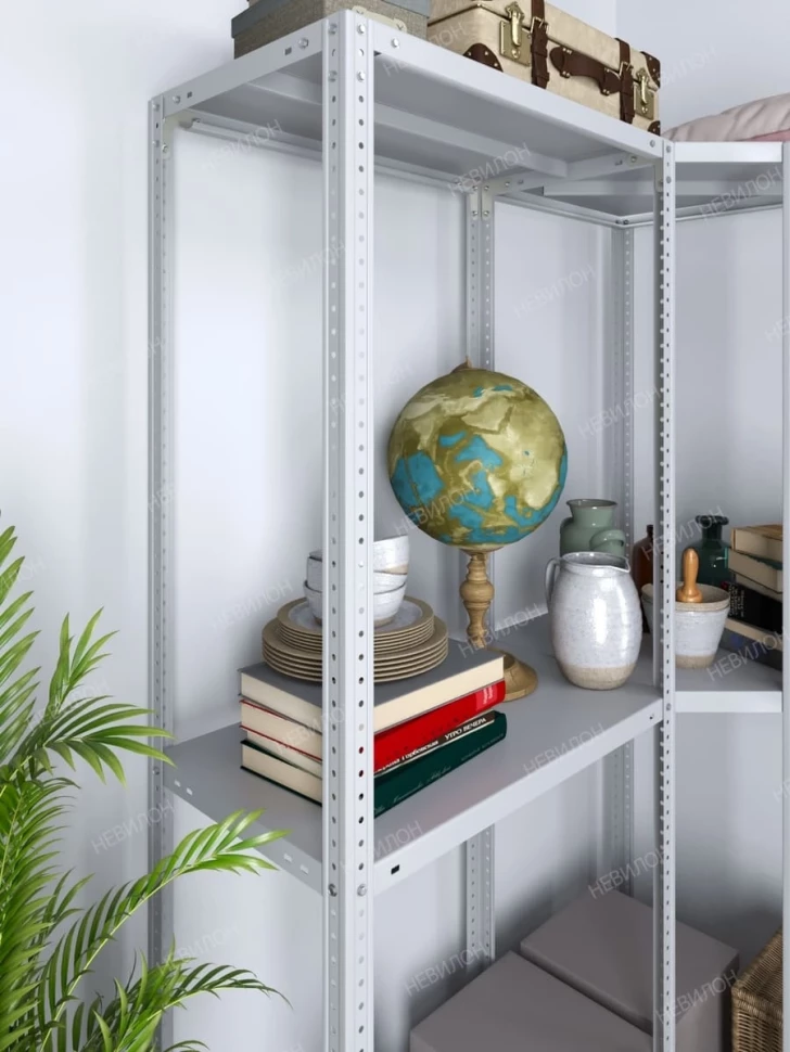 Стеллаж угловой МС 1500х1200х1200/300 мм 3 яруса