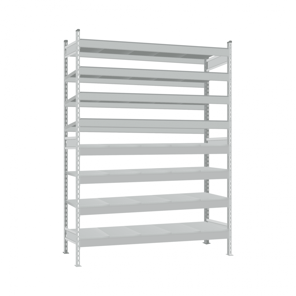 Стеллаж СТ-023 2000х1500х800 с 8 ярусами (рамы и настил - окрас) Стеллаж СТ-023 2000х1500х800 с 8 ярусами (рамы и настил - окрас)