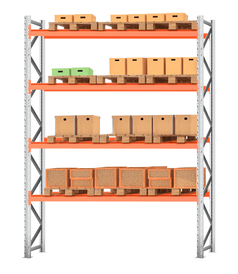 Стеллаж паллетный 4000х3300хх1100 4 яруса (Р100.1.5Б150.2)