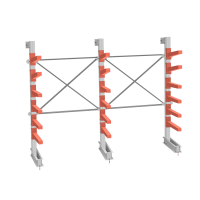 Стеллаж консольный СТ-062 2450х3160х830 6 ярусов односторонний