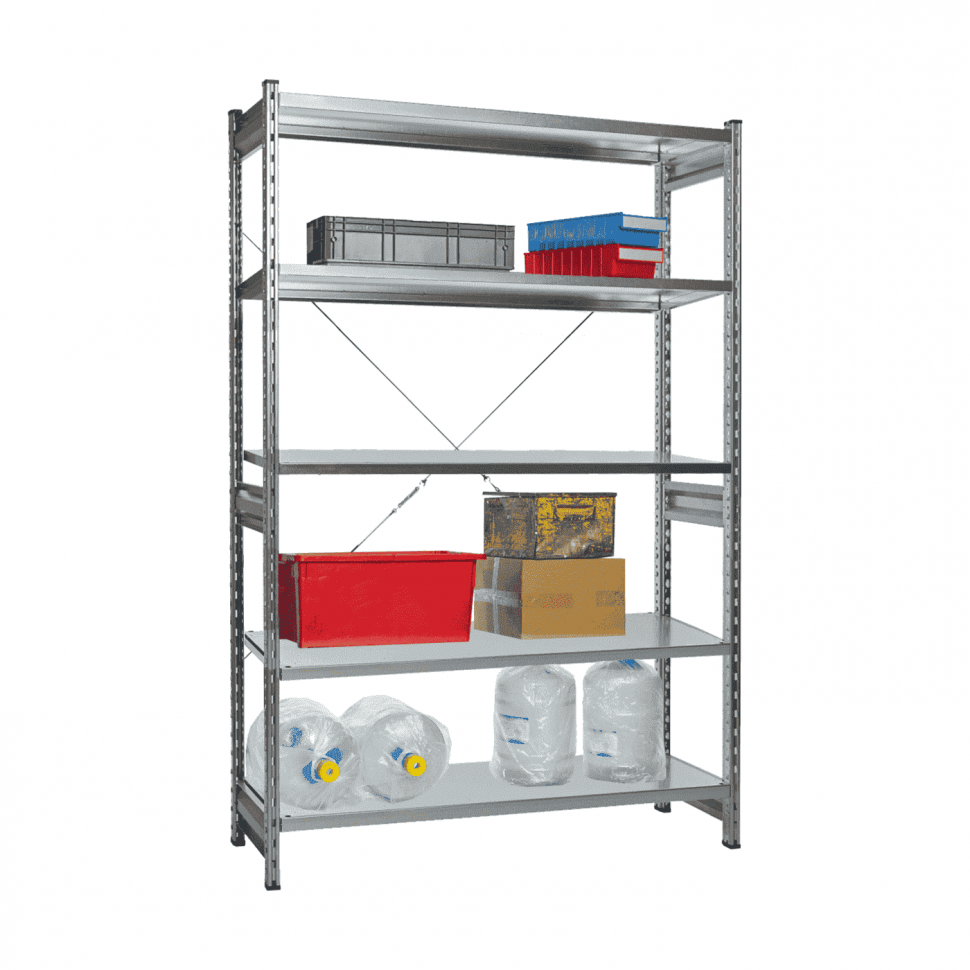 Стеллаж СТ-031 цинк 2279х1000х800 5 полок до 300 кг