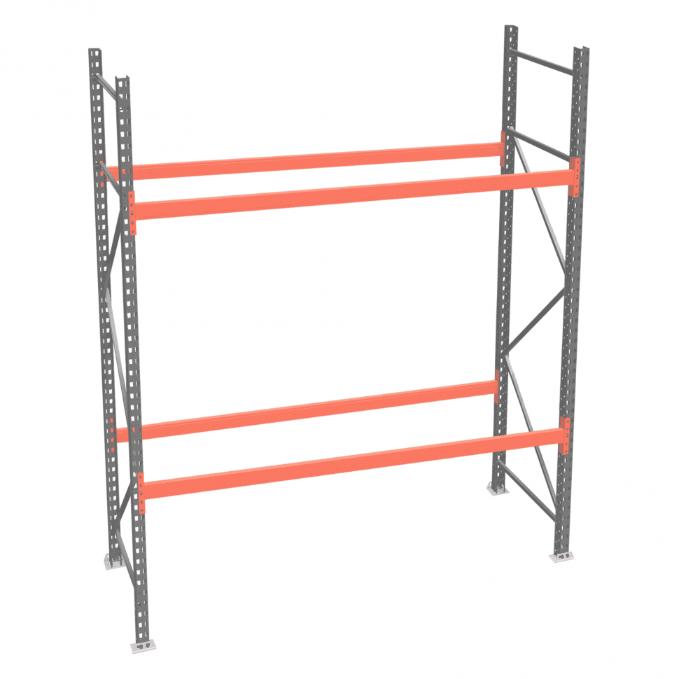 Стеллаж палетный ДиКом СП 3000х2250х1000 с 2 ярусами до 4500 кг / до 2250 кг на паллет П-90