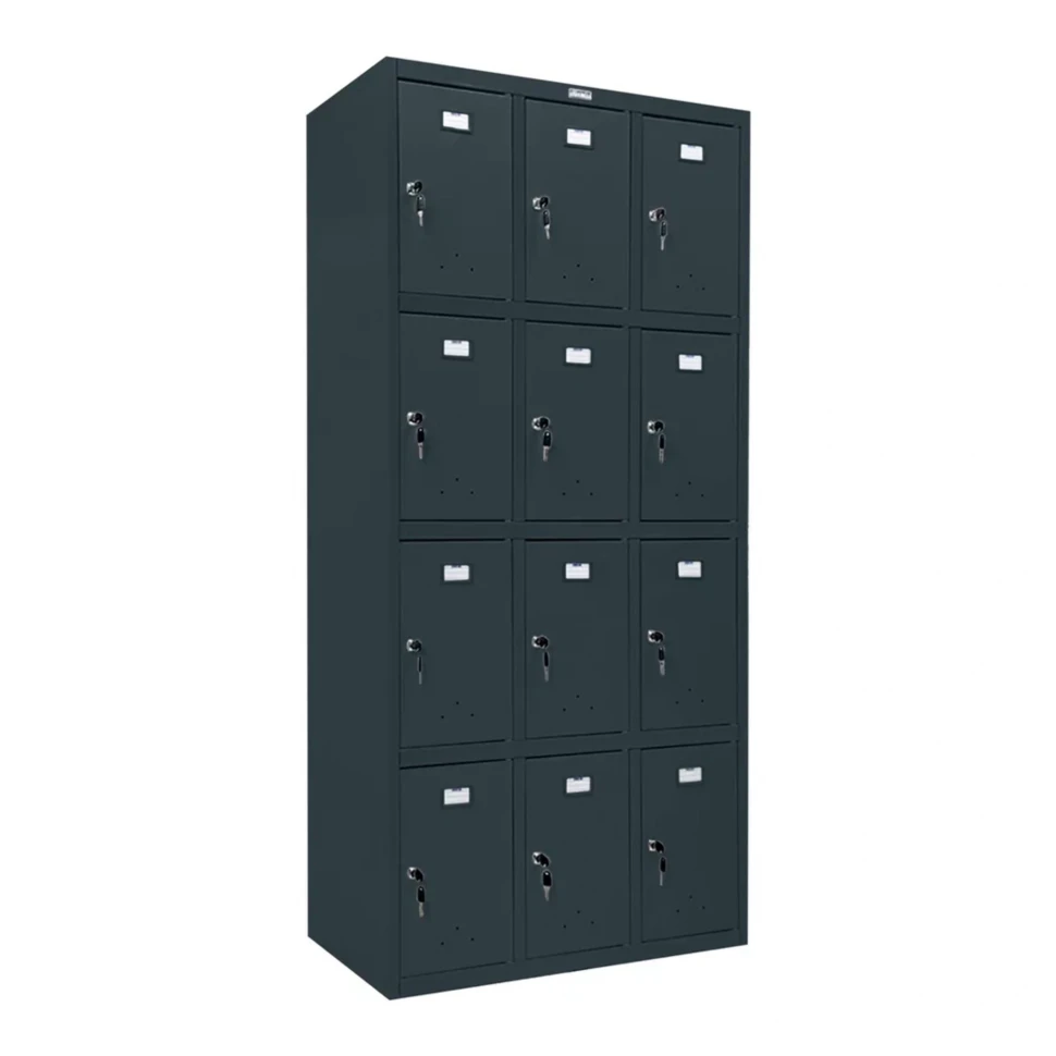 Шкаф сумочница металлический графит