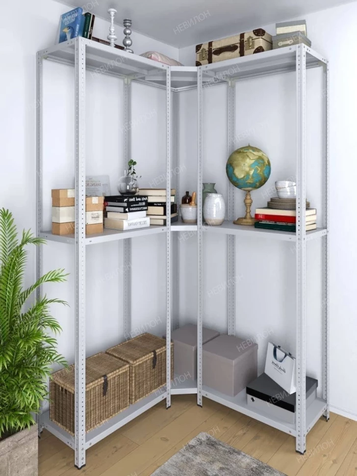 Стеллаж угловой МС 2000х1200х1200/300 мм 3 яруса