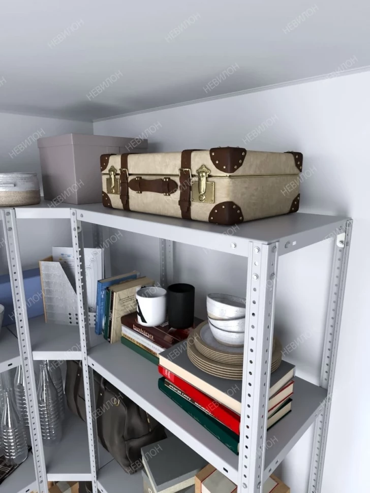 Стеллаж угловой МС 2200х1400х1400/500 мм 5 ярусов