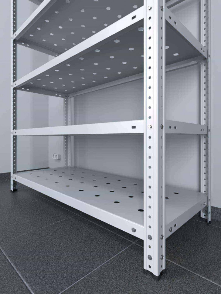 Стеллаж ТС Лайт 1800х1200х300 с 7 перфорированными полками Стеллаж ТС Лайт 1800х1200х300 с 7 перфорированными полками