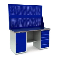 Верстак с экраном и перфопанелью модульный WT160.WD1/WD5.020