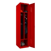 Шкаф металлический односекционный красный