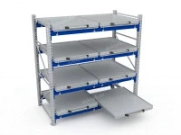 Стеллаж с выкатными платформами S-HEAVY 500 (4 яруса хранения)
