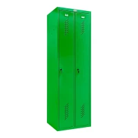 Шкаф металлический двухсекционный зеленый