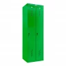 Шкаф металлический двухсекционный зеленый