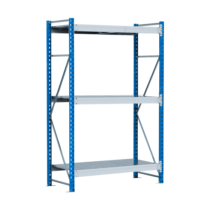 Стеллаж SGR-V 350 кг 2500х1200х800 3 яруса (рамы RAL 5015 / настил цинк) ОС Стеллаж SGR-V 350 кг 2500х1200х800 3 яруса (рамы RAL 5015 / настил цинк) ОС