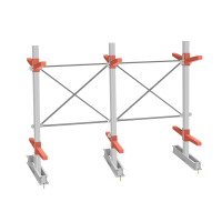 Стеллаж консольный СТ-062 2450х3160х1400 2 яруса двухсторонний