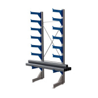 Стеллаж консольный односторонний КТр 4000х1740х1200 (1000) 7 ярусов