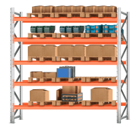 Стеллаж паллетный 3500х2700х1100 5 ярусов Р100.1.5Б120.2