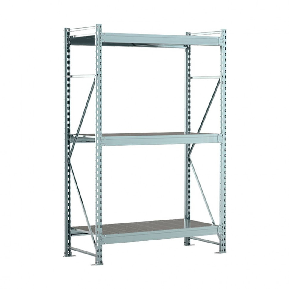 Стеллаж SGR-V 2000х1500х600 3 яруса (рамы, балки, настил - цинк) ОС