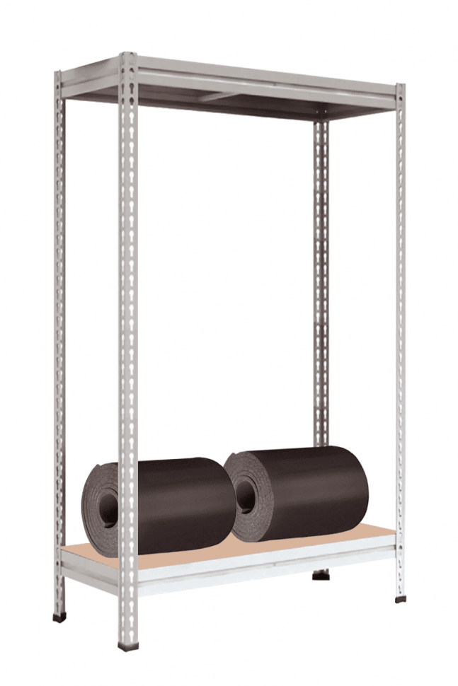 Стеллаж МС-Т 2500х1856х530 мм 2 яруса (настил фанера) Стеллаж МС-Т 2500х1856х530 мм 2 яруса (настил фанера)