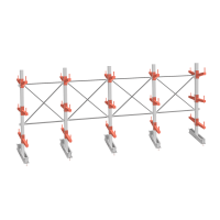 Стеллаж консольный СТ-062 2450х6160х1400 3 яруса +О двухсторонний