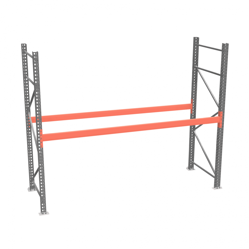 Стеллаж палетный ДиКом СП 2000х2700х1000 с 1 ярусом до 2200 кг / до 700 кг на паллет П-70