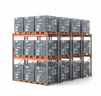 Стеллаж двойной глубины 3000х2700х1100 до 4010 кг / до 12670 кг секция