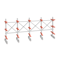 Стеллаж консольный СТ-062 2450х6160х1400 3 яруса двухсторонний