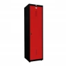 Шкаф металлический для инвентаря черный с красным