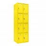 Шкаф металлический с дверцами и замком желтый
