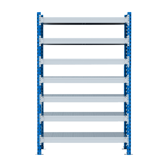 Стеллаж SGR-V 350 кг 2000х1200х800 7 ярусов (рамы RAL 5015 / настил цинк) ОС