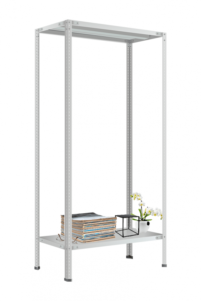 Стеллаж Титан МС-500 500х1000х600 мм 2 полки