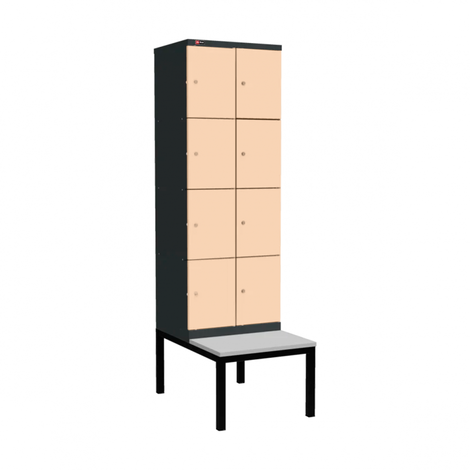 Шкаф Диком УНО-324 (RAL 7016 + RAL 1015) на подставке-скамейке