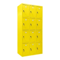 Шкаф сумочница металлический желтый