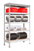 Стеллаж МС-Т 2500х1856х530 мм 5 ярусов настил фанера