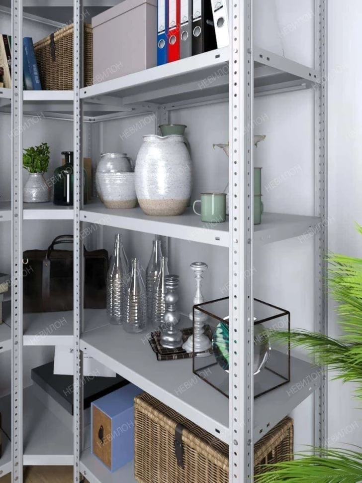 Стеллаж угловой МС 2500х1400х1400/500 мм 6 ярусов